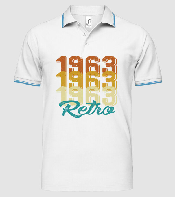 1963 Retro model alb pe tricou