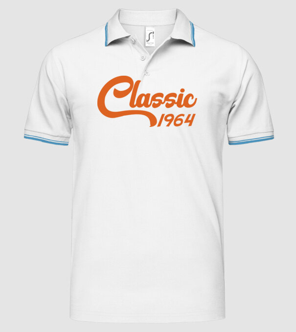 1964 Classic model alb pe tricou