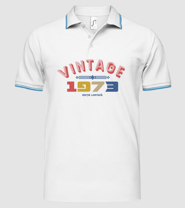1973 Ediție limitată model alb pe tricou