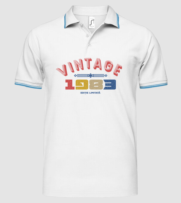 1983 Ediție limitată model alb pe tricou