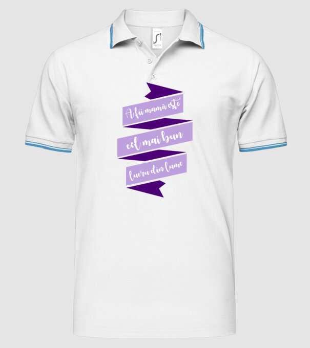 A fii mamă este cel mai bun lucru din lume model alb pe tricou