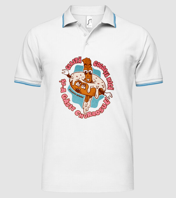 această gogoașă mică și-a găsit churrosul model alb pe tricou