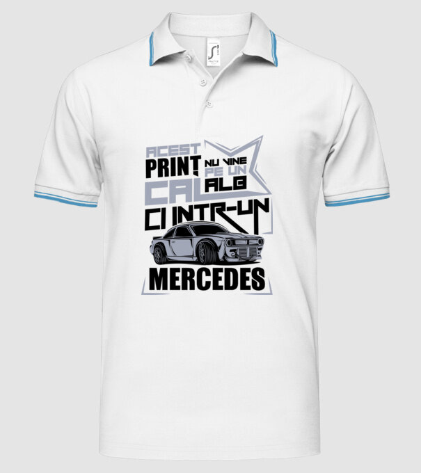 Acest prinț nu vine pe un cal alb, ci într-un Mercedes model alb pe tricou