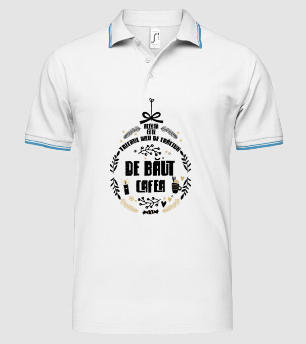 acesta este tricoul meu de Crăciun_de băut cafea model alb pe tricou