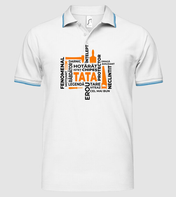 Acronimele tatălui model alb pe tricou