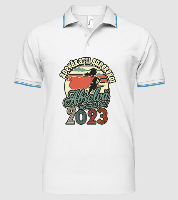 Adevărații supereroi model alb pe tricou
