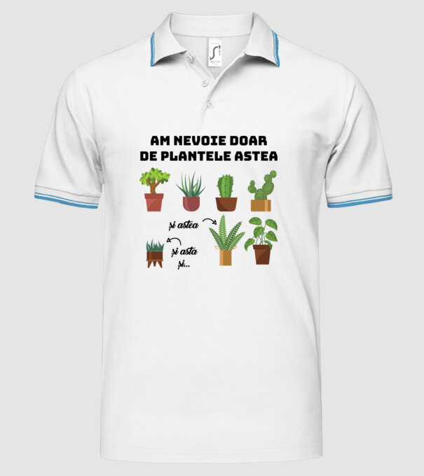 am nevoie doar de plantele astea model alb pe tricou