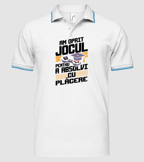 Am oprit jocul absolvent alb model alb pe tricou