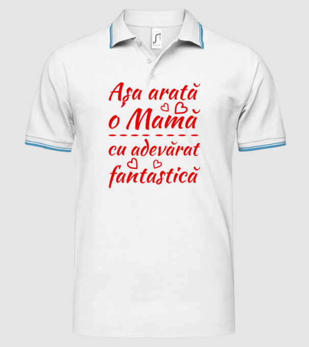 Așa arată o Mamă cu adevărat fantastică model alb pe tricou