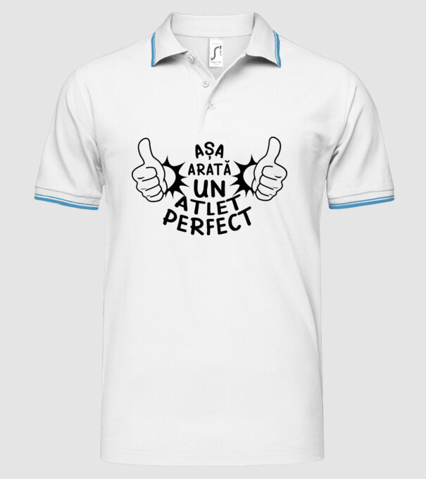 Așa arată un ATLET perfect model alb pe tricou