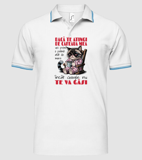 atinge cafeaua mea și nici măcar Google nu te va găsi Alb model alb pe tricou
