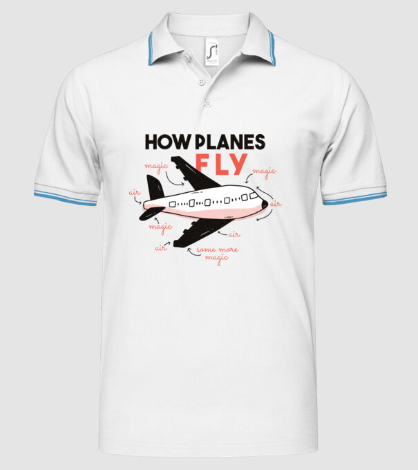 Avioane model alb pe tricou