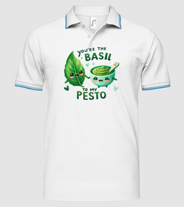 Basil to my Pesto model alb pe tricou