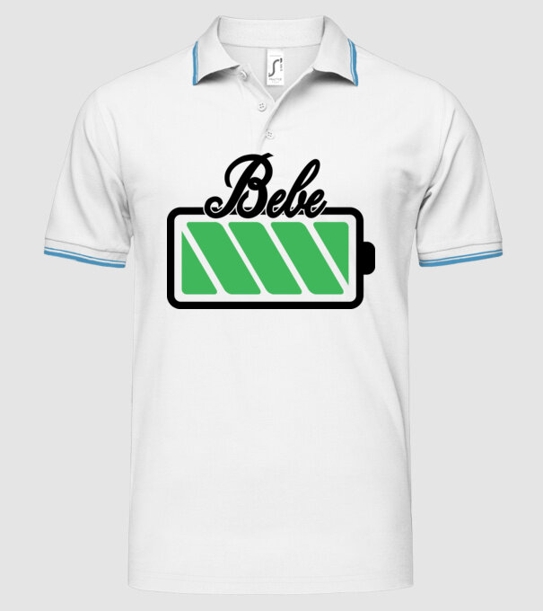 Bebe încărcat model alb pe tricou