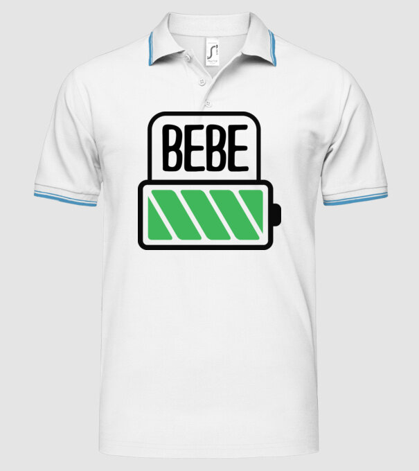 Bebe încărcat model alb pe tricou