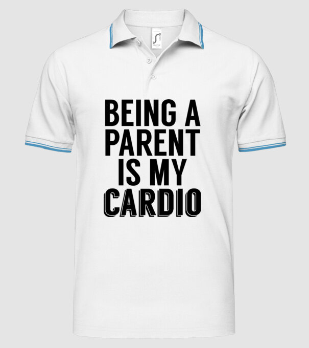 Being a parent model alb pe tricou