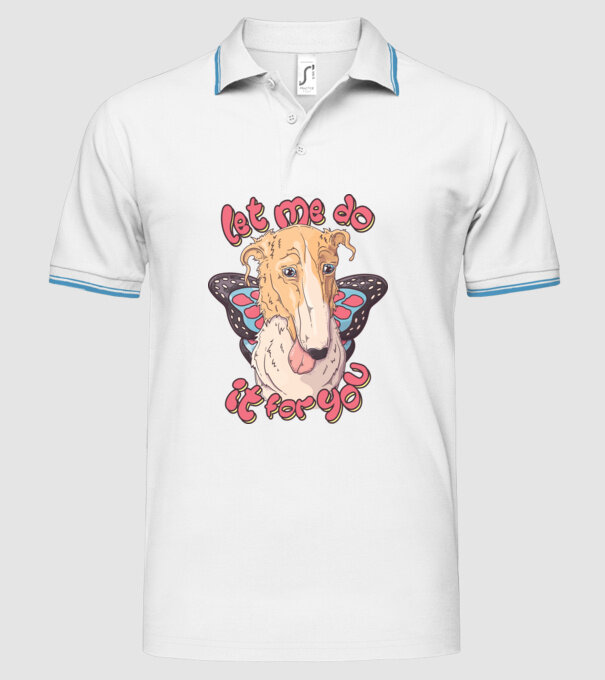BORZOI let me do it for you fairy model alb pe tricou