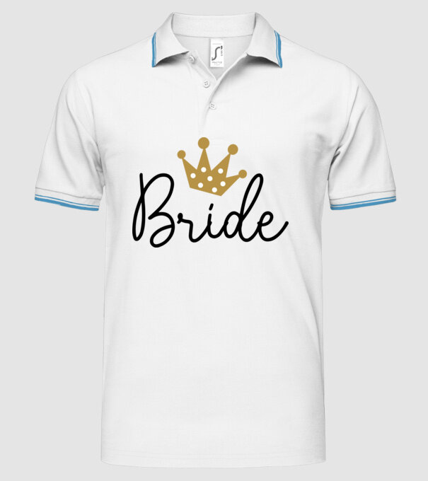 Bride princess model alb pe tricou