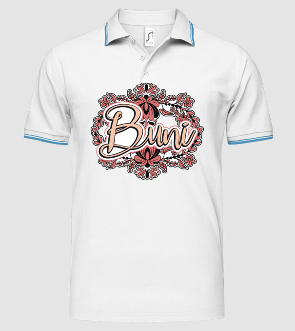 Buni model alb pe tricou