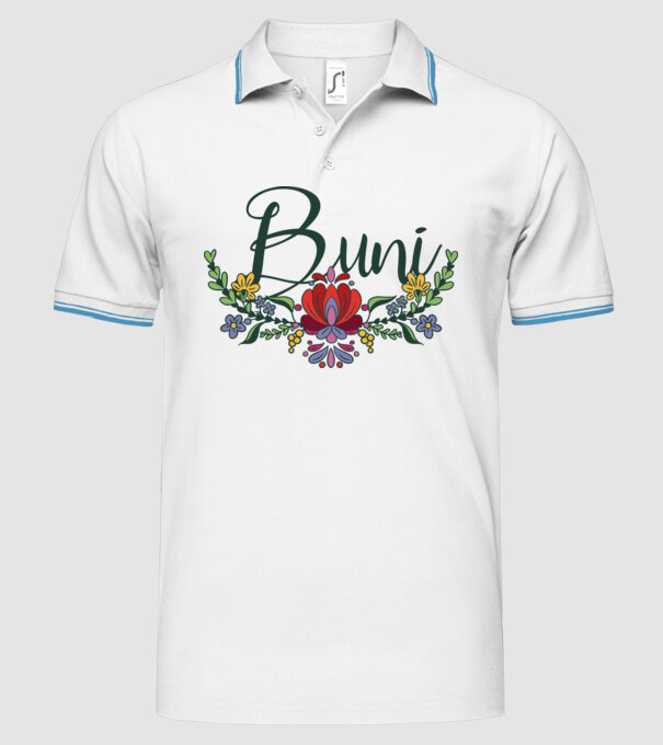 Buni model alb pe tricou