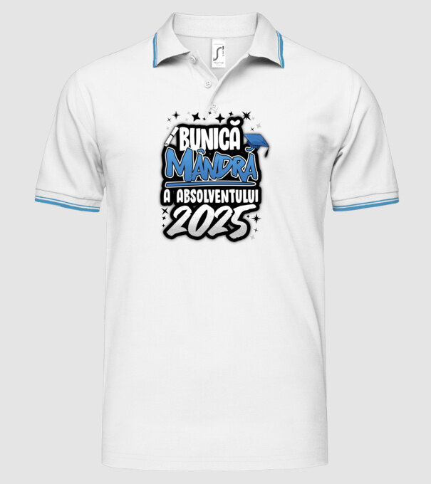 Bunică MÂNDRĂ a absolventului model alb pe tricou