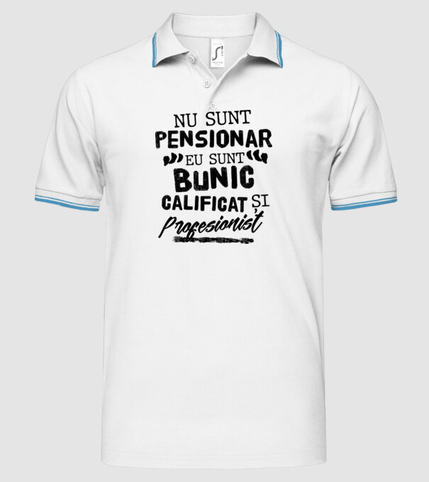 Bunicul profesionist model alb pe tricou