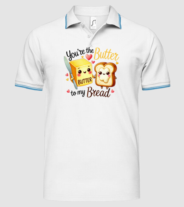 Butter to my Bread model alb pe tricou
