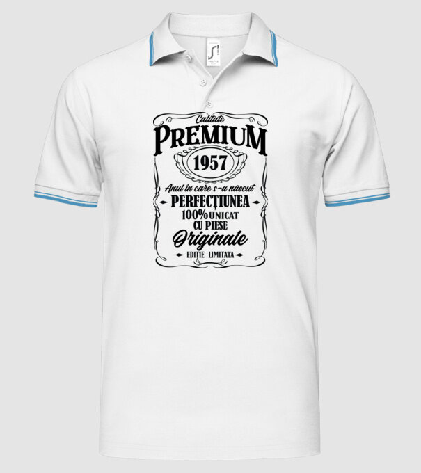 calitate premium -1957 - anul în care s-a născut - perfecțiunea - 100% unicat, cu piese originale, ediție limitată model alb pe tricou