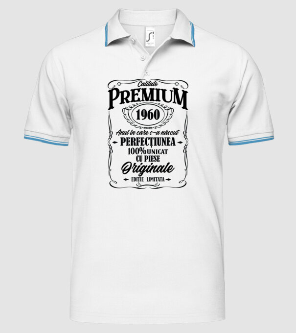 calitate premium -1960 - anul în care s-a născut - perfecțiunea - 100% unicat, cu piese originale, ediție limitată model alb pe tricou