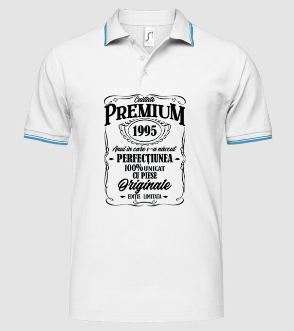 calitate premium -1995 - anul în care s-a născut - perfecțiunea - 100% unicat, cu piese originale, ediție limitată model alb pe tricou