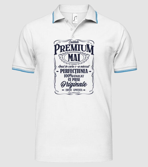 calitate premium -mai- anul în care s-a născut - perfecțiunea - 100% unicat, cu piese originale, ediție limitată model alb pe tricou