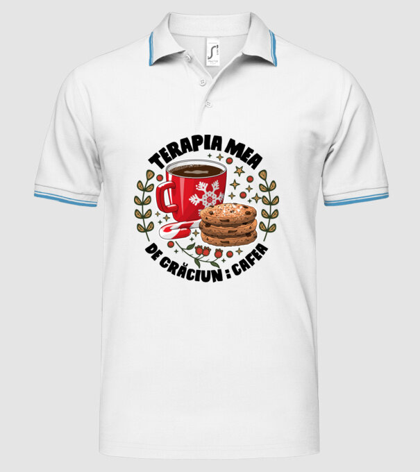 Cană de cafea de Crăciun model alb pe tricou