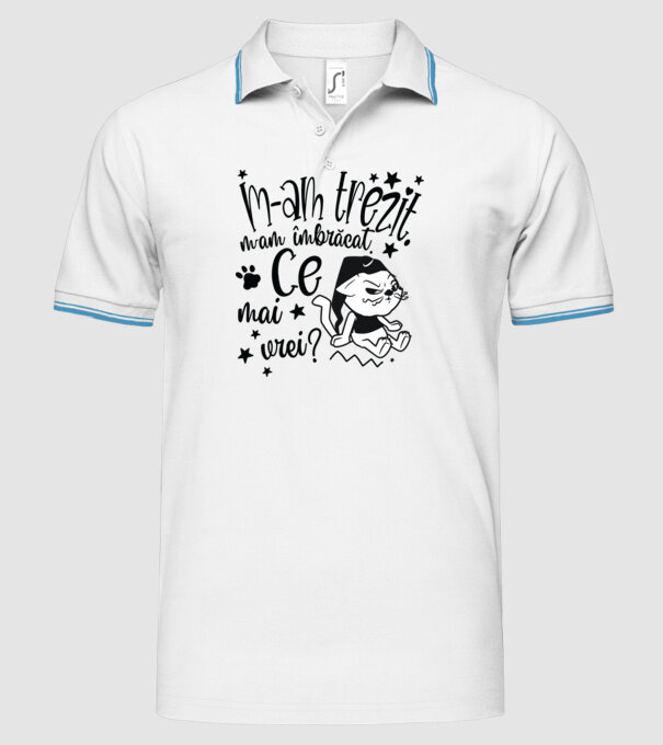 Ce mai vrei? model alb pe tricou