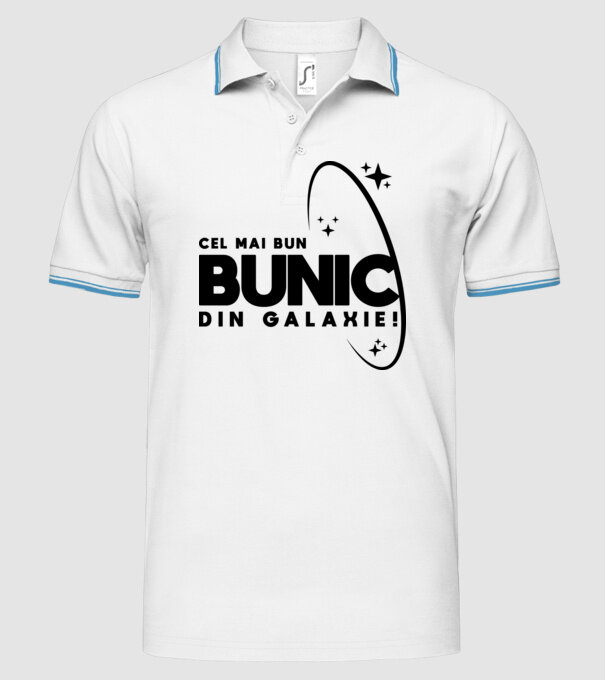 Cel mai bun bunic din Galaxie! model alb pe tricou