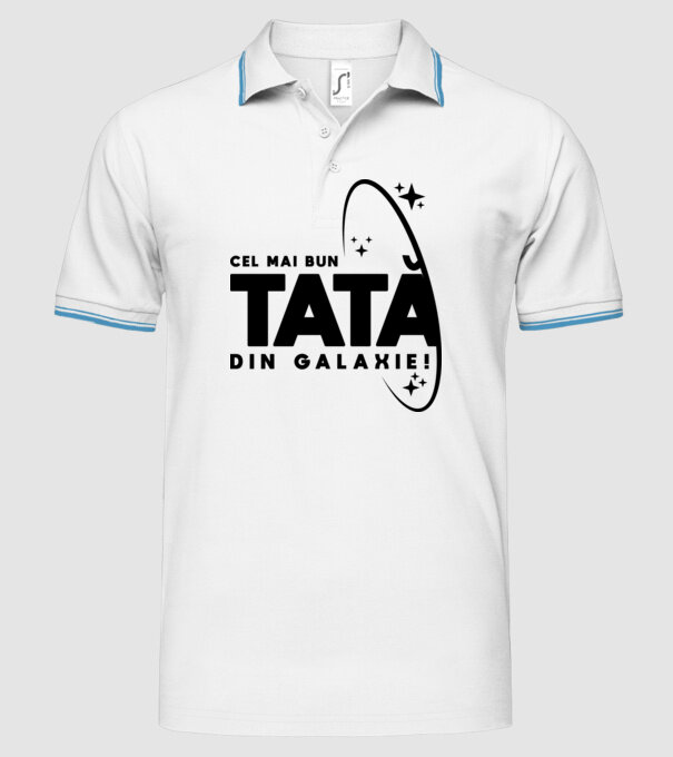 Cel mai bun tată din Galaxie! model alb pe tricou