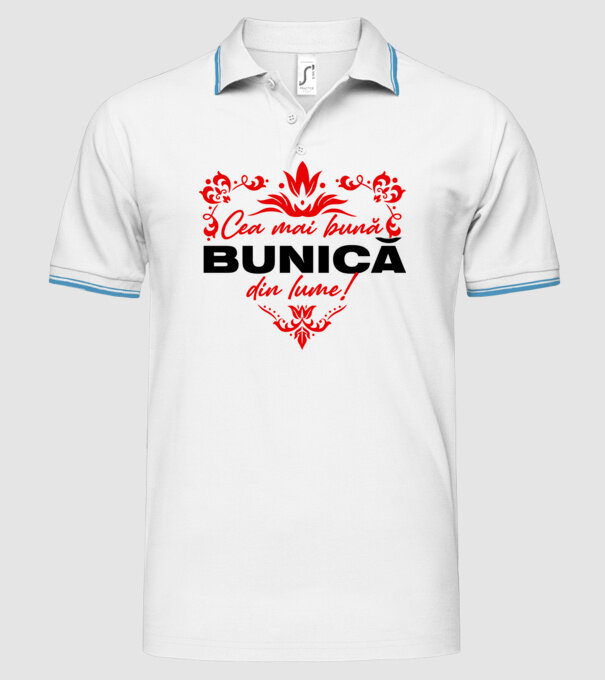 Cea mai bună bunică din lume model alb pe tricou