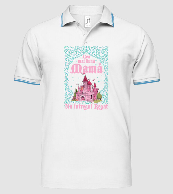 Cea mai bună mamă din întregul regat model alb pe tricou