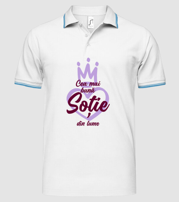 Cea mai bună soție din lume model alb pe tricou