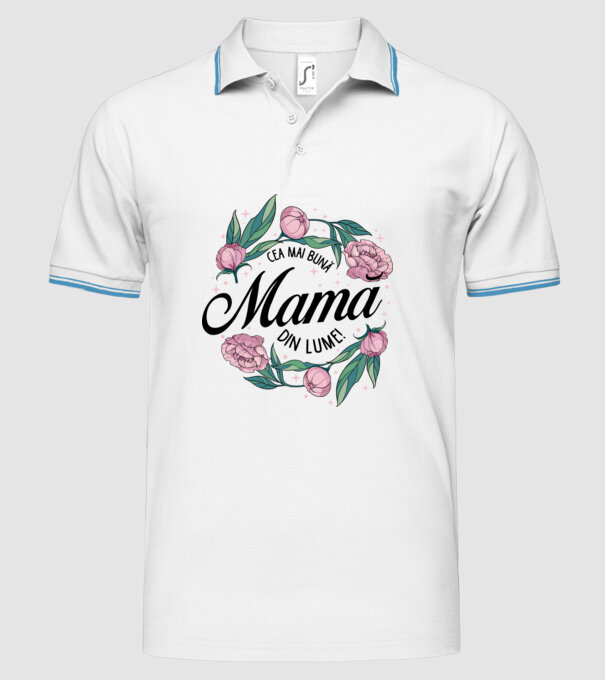 Cea mai bună mamă din lume model alb pe tricou