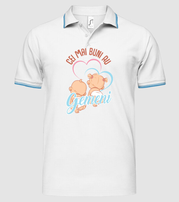 Cei mai buni au gemeni model alb pe tricou