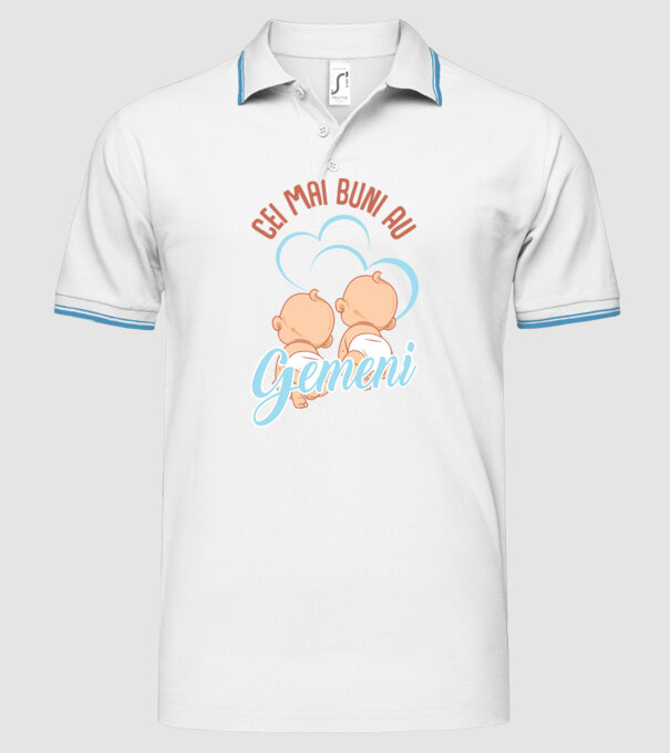 Cei mai buni au gemeni model alb pe tricou