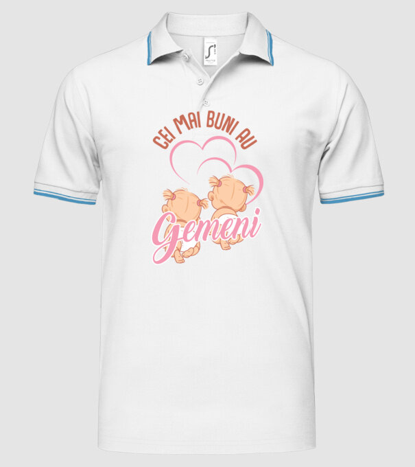 Cei mai buni au gemeni model alb pe tricou