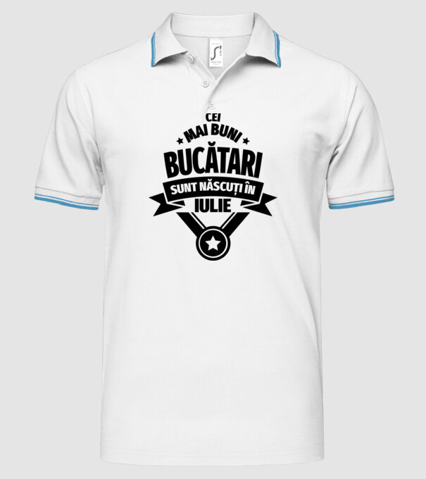 Cei mai buni bucătari sunt născuți în Iulie model alb pe tricou