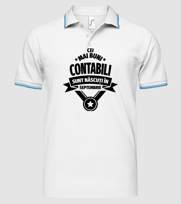 Cei mai buni contabili sunt născuți în Septembrie model alb pe tricou