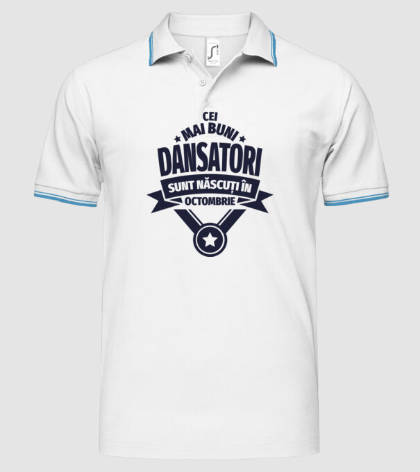 Cei mai buni dansatori sunt născuți în octombrie model alb pe tricou