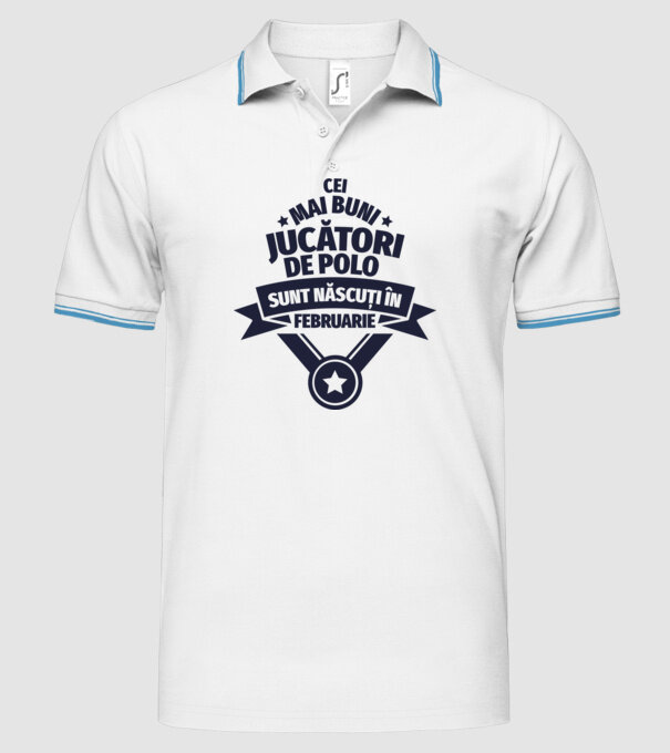 Cei mai buni jucători de polo sunt născuți în Februarie model alb pe tricou