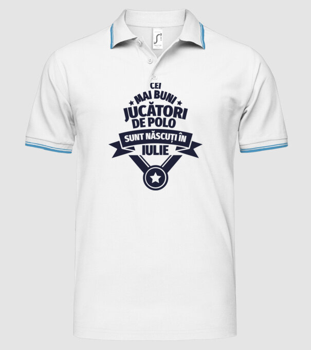 Cei mai buni jucători de polo sunt născuți în Iulie model alb pe tricou