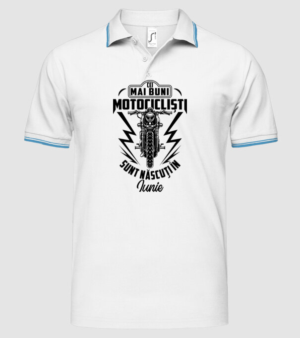 Cei mai buni motocicliști sunt născuți în Iunie model alb pe tricou