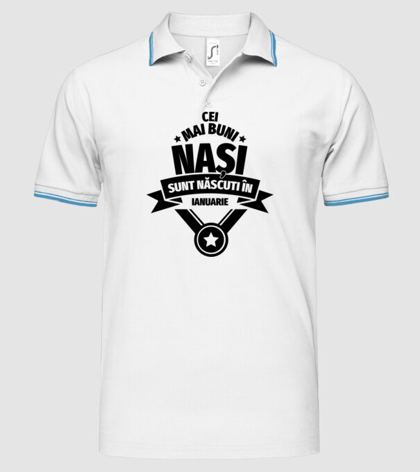 Cei mai buni nași sunt născuți în ianuarie. model alb pe tricou