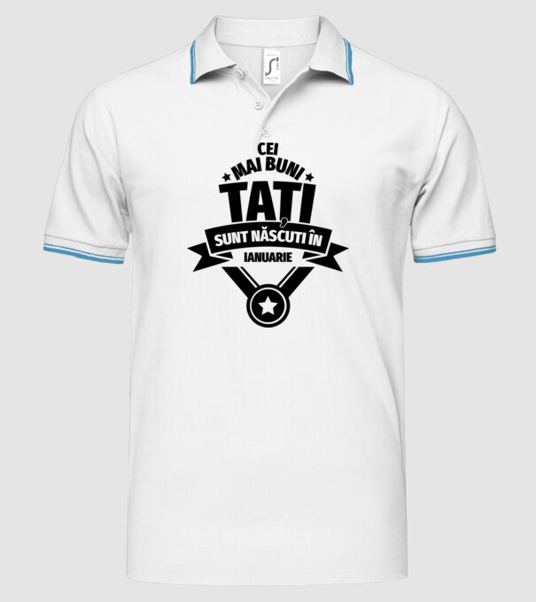Cei mai buni Tați sunt născuți în ianuarie. model alb pe tricou